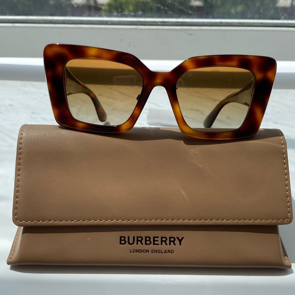 New  - Burberry Havana Brown New Be4344 3316/13 Women 4344 Sunglasses - Picture 11 of 14